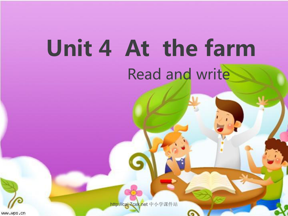 人教PEP版英語(yǔ)四年級(jí)下冊(cè)Unit 4At the farmtRead and write課件_第1頁(yè)