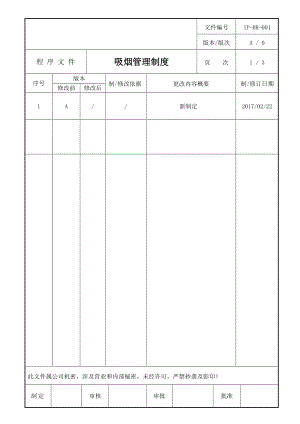 吸煙管理制度