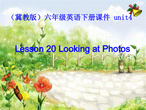 冀教版三起六下Lesson 20Looking at photos課件1