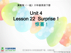 冀教版三起六下Lesson 22Surprise課件2