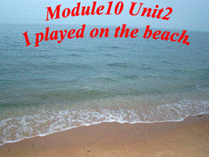 外研版一起五下Module 10 Unit 2I played on the beach課件3