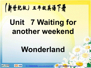 新世紀(jì)版英語五下Unit7 Waiing for another weekendPPT課件2