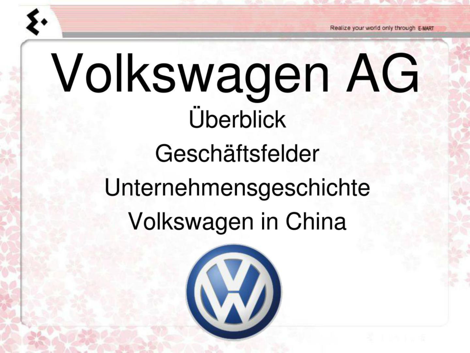 大众公司德语版介绍VOLKSWAGEN AG_第1页