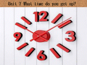 湘少版英語五年級上冊Unit 7What time do you get up課件6