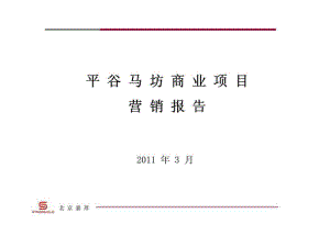 3月北京平谷马坊商业项目营销报告