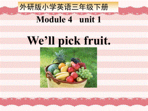 外研版一起三下Module 4 Unit 1We’ll pick fruit課件3