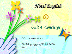 Hotel English Unit4Concierge,酒店英语 迎宾员