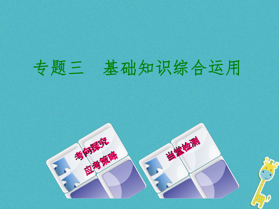 （徐州专）中考语文 第一部分 积累与运用 专题三 基础知识综合运用复习课件_第1页