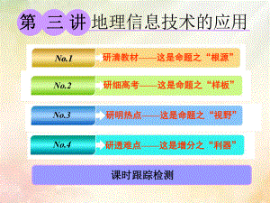 高考地理大一輪復(fù)習(xí) 第一部分 第一章 宇宙中的地球（含地球和地圖）第三講 地理信息技術(shù)的應(yīng)用課件 湘教