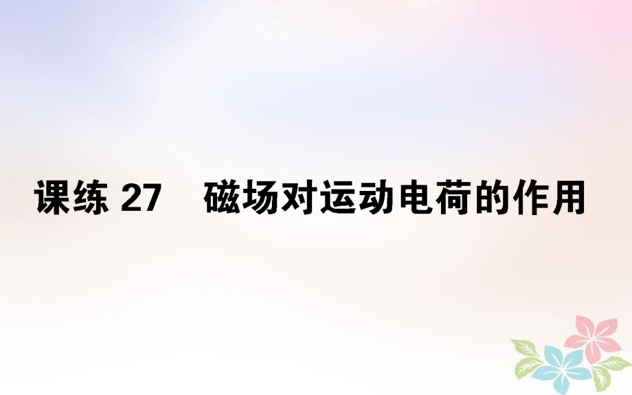 （全国通用）高考物理 全程刷题训练 课练27 课件_第1页