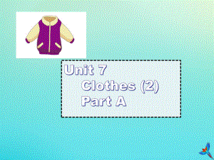 三年級英語下冊 Unit 7 Clothes（2）Part A課件3 閩教版（三起）