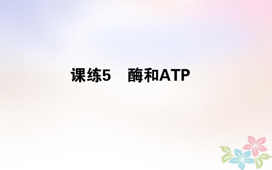 （全國(guó)通用）高考生物 全程刷題訓(xùn)練計(jì)劃 課練5 課件_第1頁