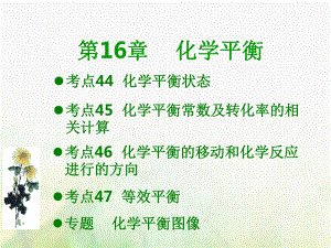 600分考點 700分考法（A）高考化學總復習 第16章 化學平衡課件