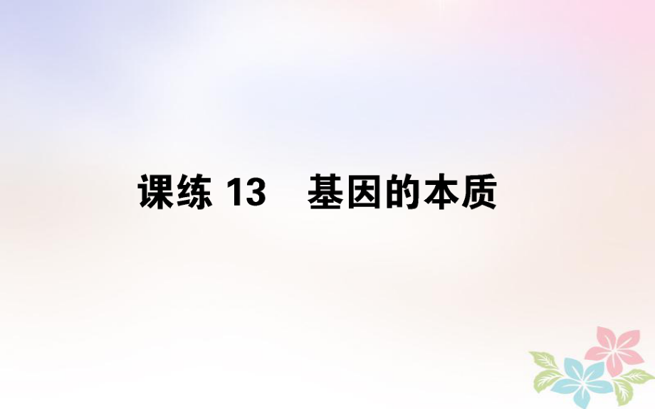 （全國通用）高考生物 全程刷題訓(xùn)練計劃 課練13 課件_第1頁