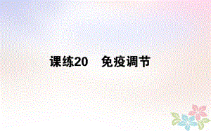 （全國通用）高考生物 全程刷題訓(xùn)練計劃 課練20 課件