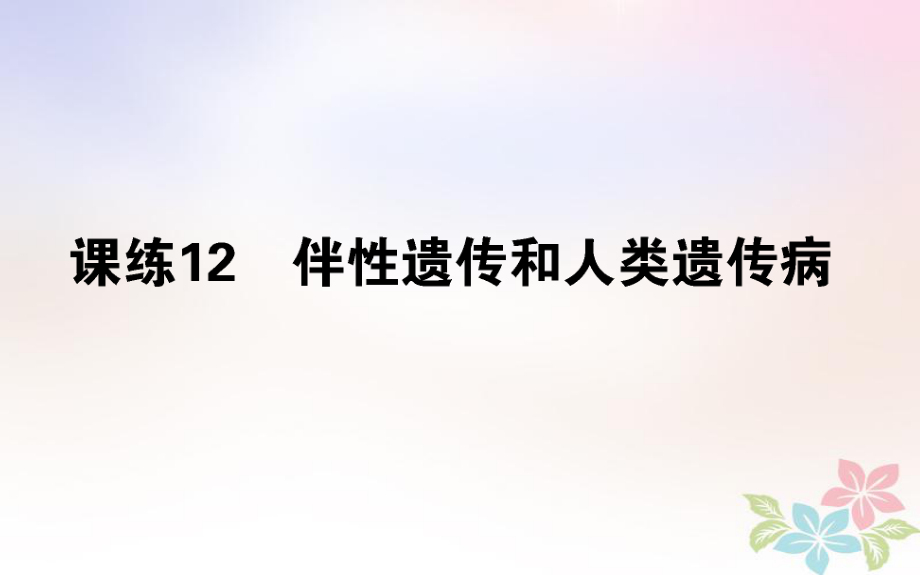 （全國通用）高考生物 全程刷題訓(xùn)練計劃 課練12 課件_第1頁