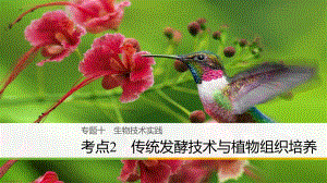 （浙江選考）高三生物二輪專題復習 專題十 生物技術(shù)實踐 考點2 傳統(tǒng)發(fā)酵技術(shù)與植物組織培養(yǎng)課件 新人教