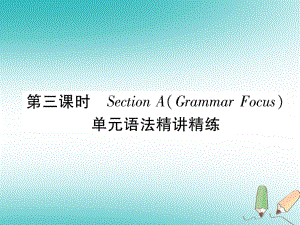 （安徽專版）九年級英語全冊 Unit 1 How can we become good learners（第3課時）Section A（Grammar Focus）習題課件 （新版）人教新目標版