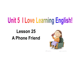 河北省保定市蓮池區(qū)七年級(jí)英語(yǔ)下冊(cè) Unit 5 I Love Learning English Lesson 25 A Phone Friend課件 （新）冀教