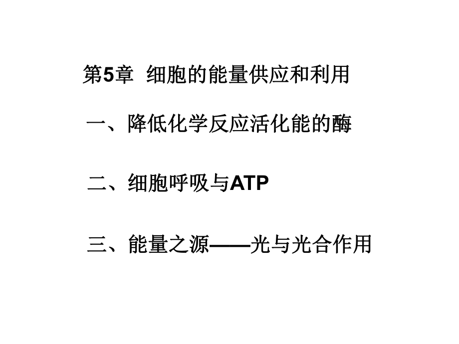 yong酶和ATP的复习MicrosoftPowerPoint演示文稿_第1页
