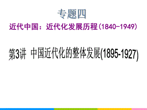 高中新课标二轮历史总复习湖南用专题4第3讲中国近代化的整体发展课件