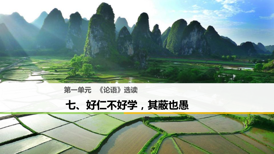 高中語文 第一單元《論語》選讀 七 好仁不好學(xué)其蔽也愚課件 新人教選修《先秦諸子選讀》_第1頁