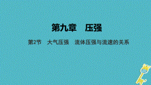 中考物理 基礎(chǔ)過關(guān)復(fù)習(xí)集訓(xùn) 第九章 壓強(qiáng) 第2節(jié) 大氣壓強(qiáng) 流體壓強(qiáng)與流速的關(guān)系課件 新人教