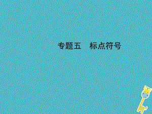 河北省年中考語文總復習 專題五 標點符號課件