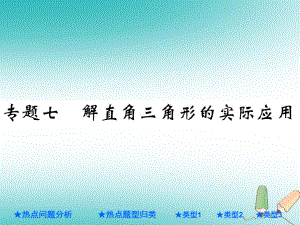 中考数学总复习 第二部分 重点专题提升 专题七 解直角三角形的实际应用课件