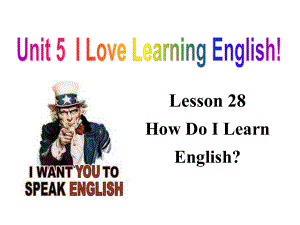 河北省保定市蓮池區(qū)七年級英語下冊 Unit 5 I Love Learning English Lesson 28 How Do I learn English課件 （新）冀教