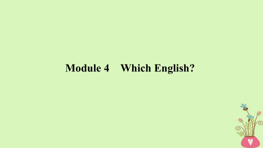 高考英語一輪復(fù)習(xí) 第一部分 Module 4 Which English課件 外研選修8_第1頁