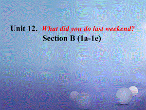 （水滴系列）七年級英語下冊 Unit 12 What did you do last weekend（第4課時）Section B（1a-1e）課件 （新）人教新目標