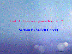 （水滴系列）七年級(jí)英語下冊(cè) Unit 11 How was your school trip（第6課時(shí)）Section B（3a-self check）課件 （新）人教新目標(biāo)