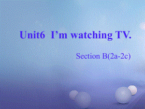 （水滴系列）七年級英語下冊 Unit 6 I’m watching TV（第5課時）Section B（2a-2c）課件 （新）人教新目標(biāo)