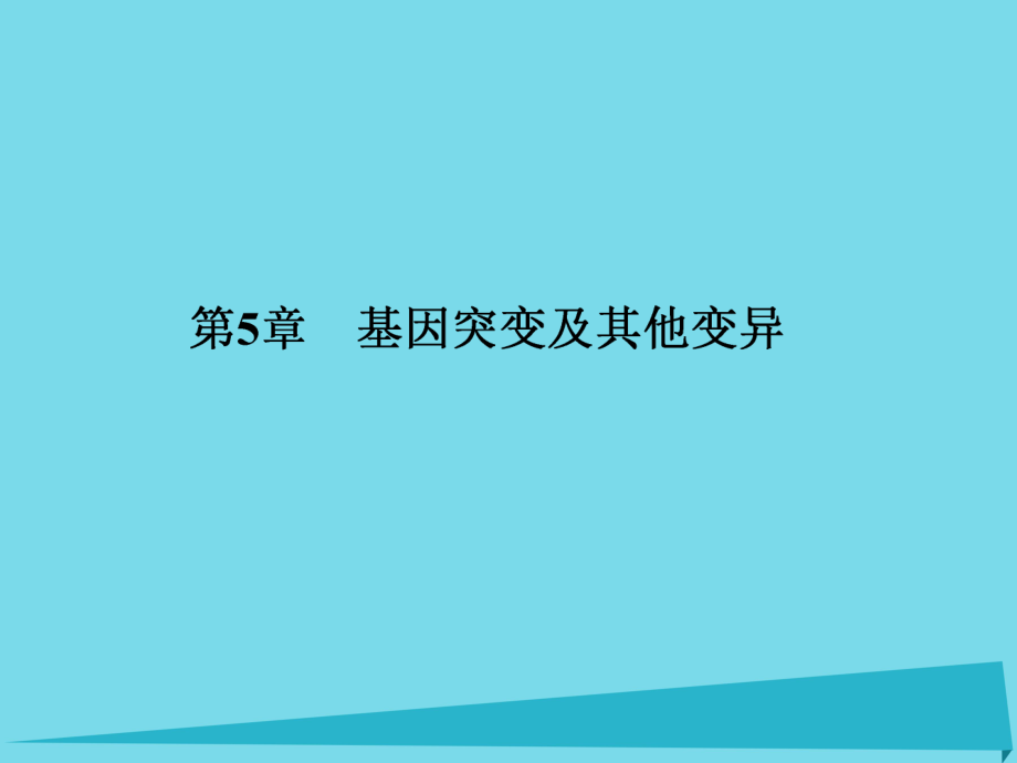 高考高考生物一輪復習 第五章 基因突變及其他變異（第二十四課時）第1節(jié) 基因突變和基因重組課件 新人教必修2_第1頁