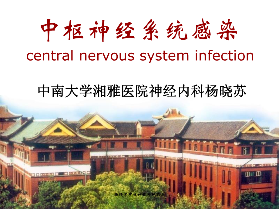杨晓苏中枢神经系统感染课件_第1页