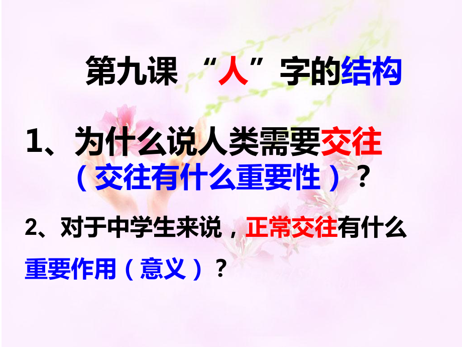 教科版七上第四單元第十課第一課時平等與尊重課件19張_第1頁