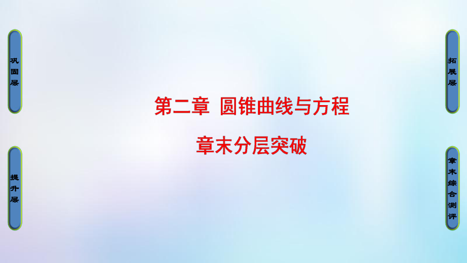 高中數(shù)學(xué) 第二章 圓錐曲線與方程章未分層突破課件 北師大選修1-1_第1頁