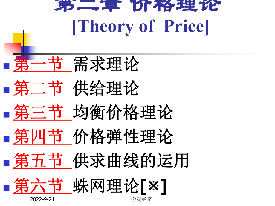 微观经济学课件 第2章 价格理论_第1页