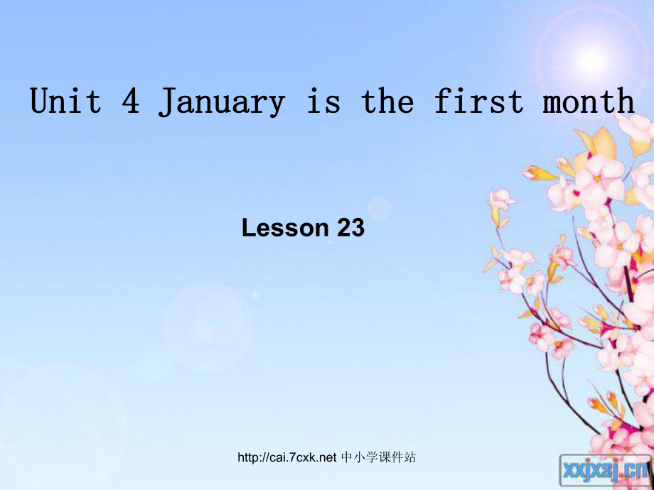 人教精通版英语六上Unit 4January is the first monthLesson 23课件1_第1页