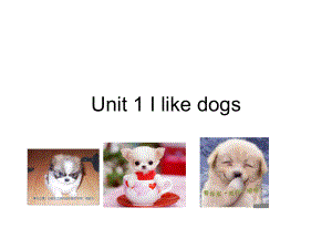 苏教译林版英语四年级上册Unit 1I like dogs课件2