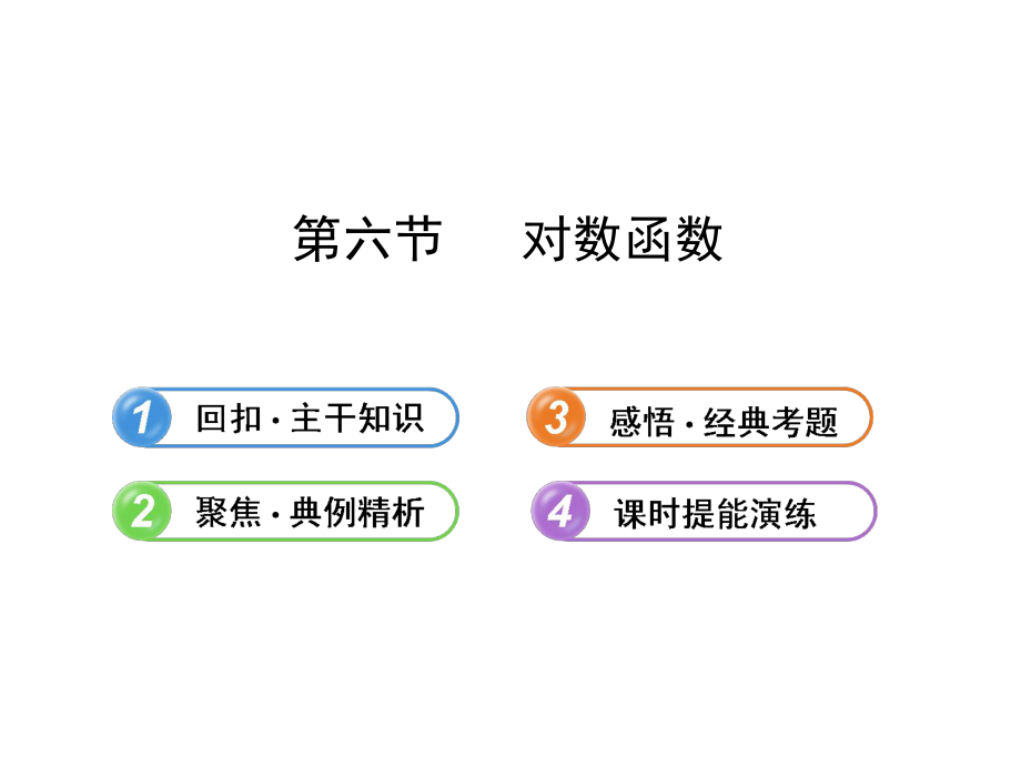 高中全程复习方略配套课件2.6对数函数数学文人教A版湖南专用共49张PPT_第1页