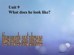 （水滴系列）七年級英語下冊 Unit 9 What does he look like（第1課時）New words and phrases課件 （新）人教新目標(biāo)