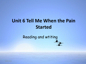 高教版中職英語基礎模塊 第2冊Unit 6Tell me when the pain startedppt課件5