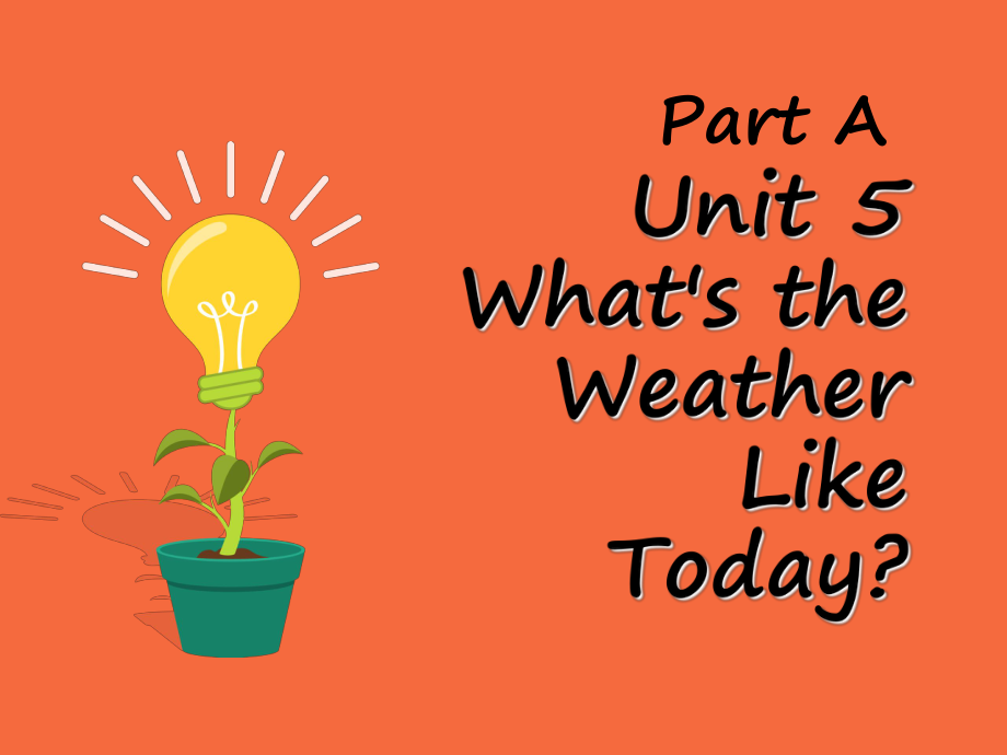 陜旅版英語五年級下冊 Unit 5 What39;s the Weather Like Today Part A 2 PPT課件_第1頁