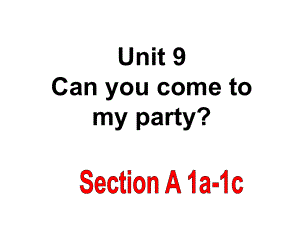 八年级上册unit9SectionA1a----1c