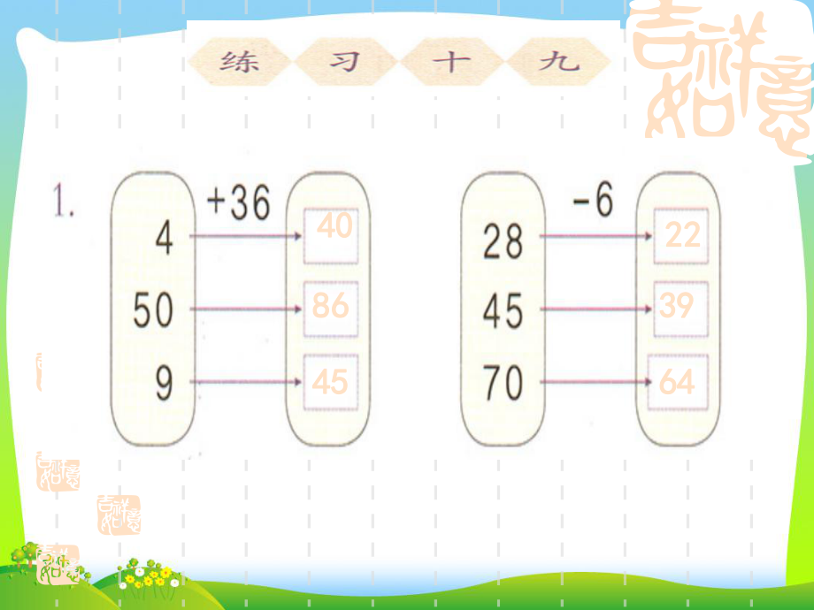 人教版一年級(jí)數(shù)學(xué)下冊(cè)第六單元《練習(xí)十九》優(yōu)質(zhì)課課件_第1頁(yè)