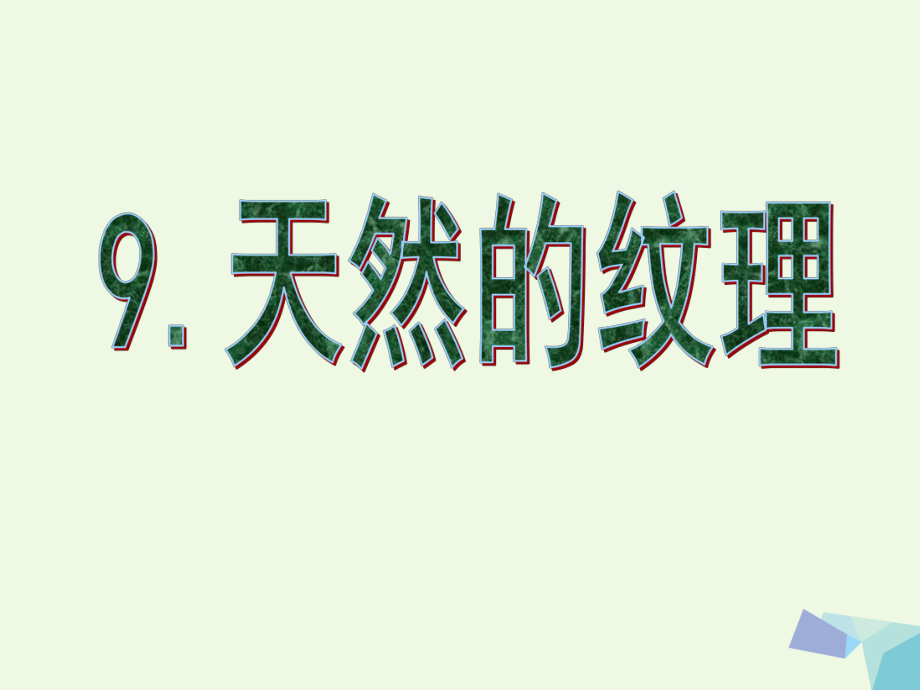 三年級美術上冊 第9課 天然的紋理課件2 新人教_第1頁