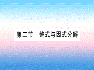 （湖北專）中考數(shù)學(xué)總復(fù)習(xí) 第1輪 考點(diǎn)系統(tǒng)復(fù)習(xí) 第1章 數(shù)與式 第2節(jié) 整式與因式分解習(xí)題課件