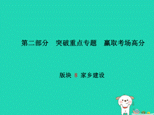 （濰坊專）中考政治 第二部分 突破重點專題 贏取考場高分 板塊八 家鄉(xiāng)建設(shè)課件